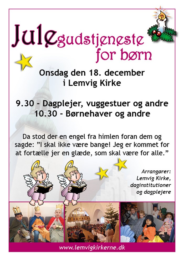 Julegudstjeneste For Boern 2019 Plakat Plus Flyer