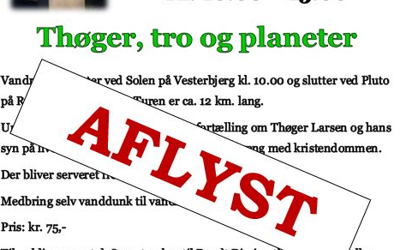 Vandring på Planetstien er AFLYST
